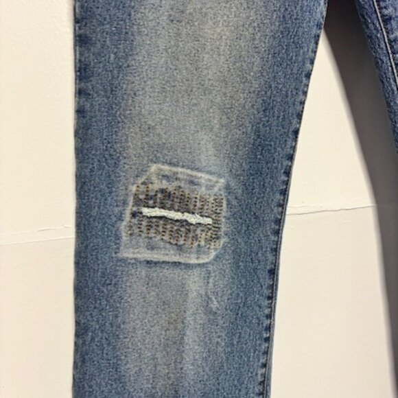 Jeans D Graphic Denim 11 Juniors MGY Y2K Revival Streetwear Statement Boot Cut - Picture 3 of 10